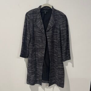 Eileen Fisher Black and Gray Textured Blazer